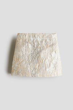 H&M - Girls Beige Shimmering Jacquard-Weave Skirt