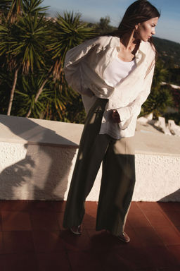 H&M - Women Green Wide Trousers