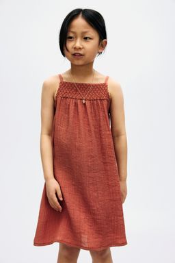H&M - Girls Orange Smocked Strappy Dress