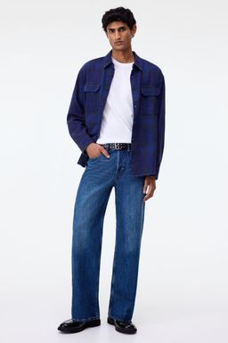 H&M - Men Blue Loose Straight Jeans