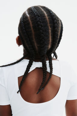 H&M - Girls White 2-Piece Leotard And Skirt Set With Drymove