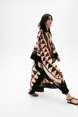 H&M - Women Multi-Color Oversized Kaftan Dress