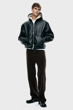 H&M - Men Brown Relaxed Fit Corduroy Trousers