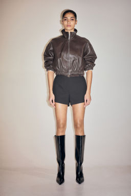 H&M - Women Black Belted Shorts