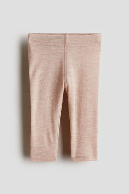 H&M - Boys Pink Merino Wool Jersey Leggings