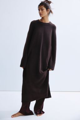 H&M - Women Brown Knitted Maxi Dress
