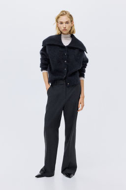 H&M - Women Grey Tailored Trousers