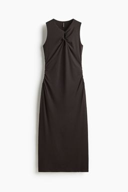H&M - Women Grey Twist-Detail Dress