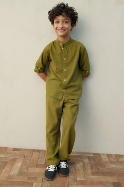 H&M - Boys Green Cotton Trousers