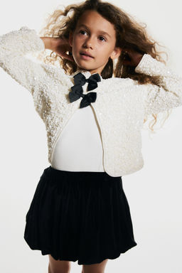 H&M - Girls Black Bow-Detail Balloon Skirt