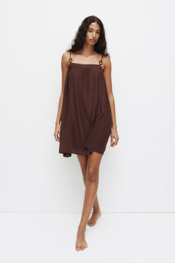 H&M - Women Brown Strappy Beach Dress