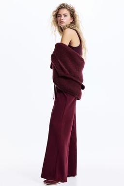 H&M - Women Red Waffled Drawstring Trousers