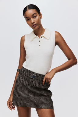 H&M - Women Black Belted Mini Skirt