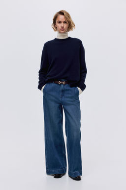 H&M - Women Blue Wide High Jeans