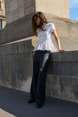 H&M - Women Grey Embellished Trousers