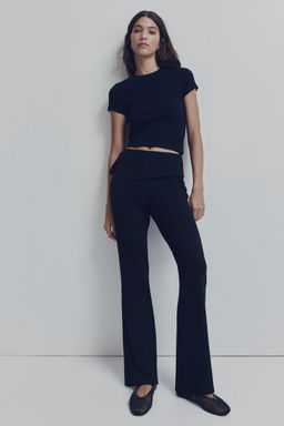 H&M - Women Black Flared Trousers