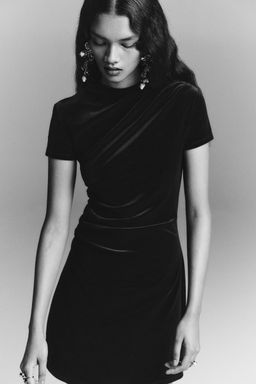 H&M - Women Black Draped Dress