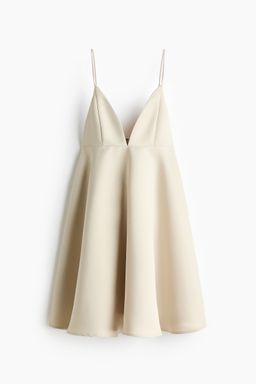 H&M - Women Beige Flared Strappy Dress