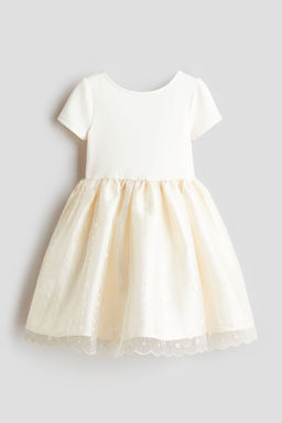 H&M - Girls White Flared-Skirt Dress