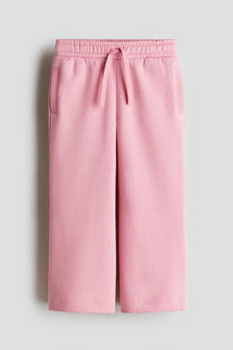 H&M - Girls Pink Wide Brushed-Inside Joggers
