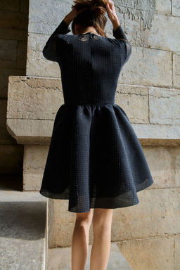 H&M - Women Black Embellished Mesh Dress