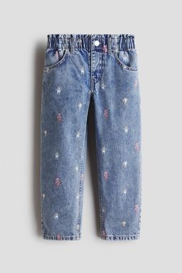 H&M - Girls Blue Loose Fit Tapered Jeans