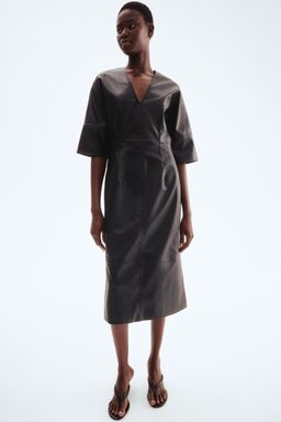 H&M - Women Black Coated Midi Dress