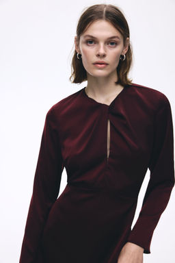 H&M - Women Red Twist-Detail Dress