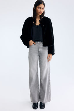 H&M - Women Grey Wide Ultra High Jeans