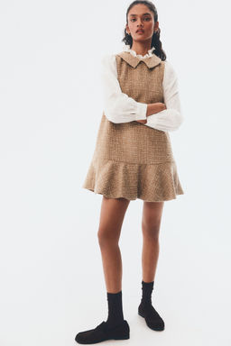 H&M - Women Beige Textured Dress