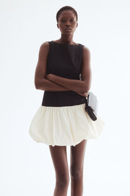 H&M - Women Black Bubble-Hem Dress