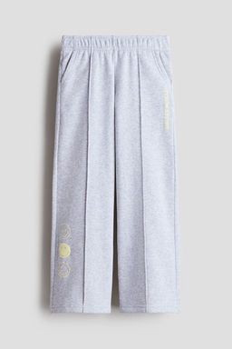 H&M - Girls Grey Print-Motif Sweatshirt Joggers