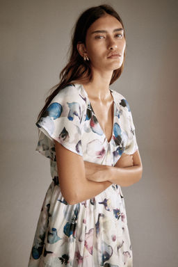 H&M - Women Multi-Color Flared-Skirt Dress