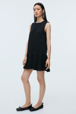 H&M - Women Black Embellished Denim Dress