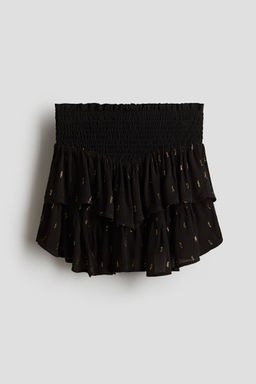 H&M - Girls Black Smocked Flounce Skirt