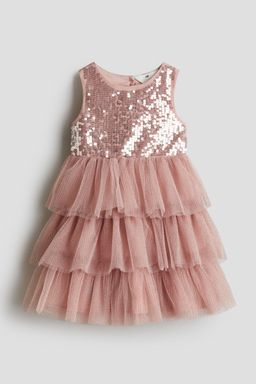 H&M - Girls Pink Sequined Dress