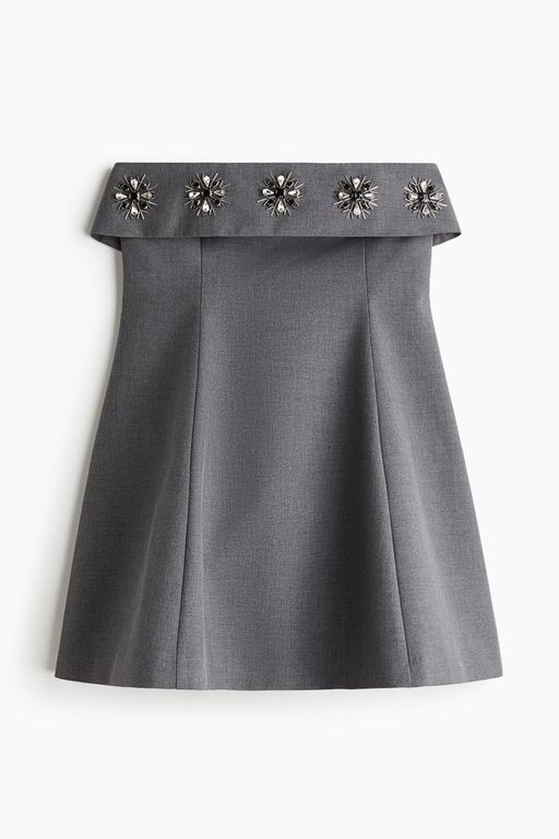 rhinestone embellished mini dress h&m H&m rhinestone mini