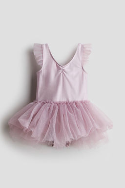 H&M - Girls Pink Tulle-Skirt Dance Leotard
