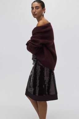 H&M - Women Red Sequined Skirt