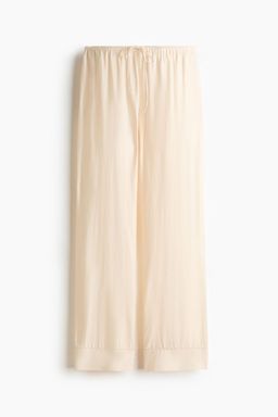 H&M - Women White Drawstring Trousers