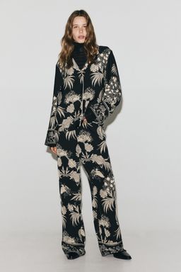 H&M - Women Multi-Color Printed Pull-On Trousers