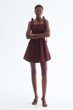 H&M - Women Red Bow-Detail Dress