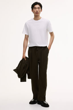 H&M - Men Green Relaxed Fit Trousers
