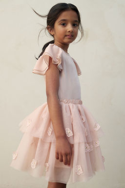 H&M - Girls Pink Appliqua D Tulle Skirt