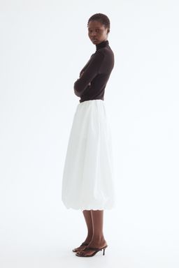 H&M - Women White Bubble-Hem Skirt