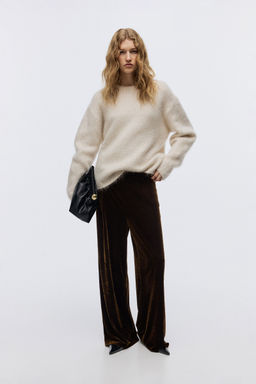 H&M - Women Green Velour Trousers