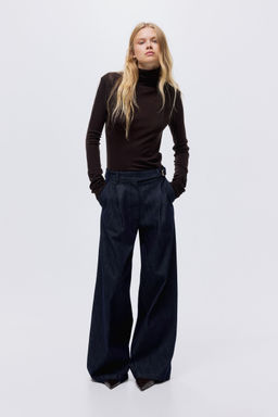 H&M - Women Blue Wide High Jeans