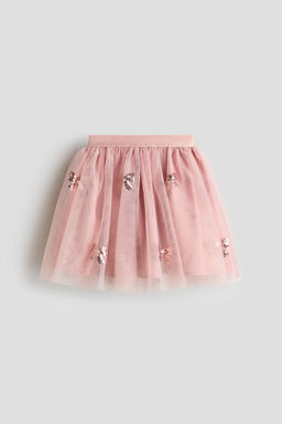 H&M - Girls Pink Sequin-Detail Tulle Skirt