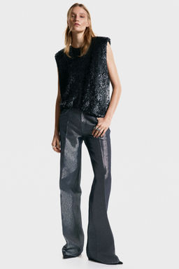 H&M - Women Blue Shimmering Jeans