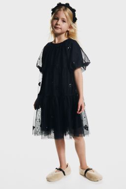 H&M - Girls Blue Sequined Tulle Dress